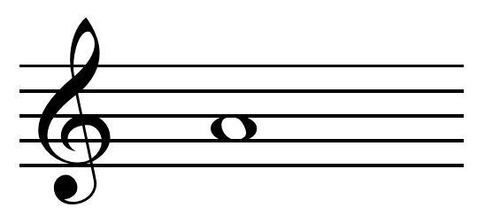 A440 encoded as a note